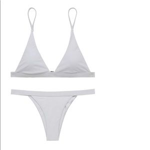 White Triangle Bikini SET